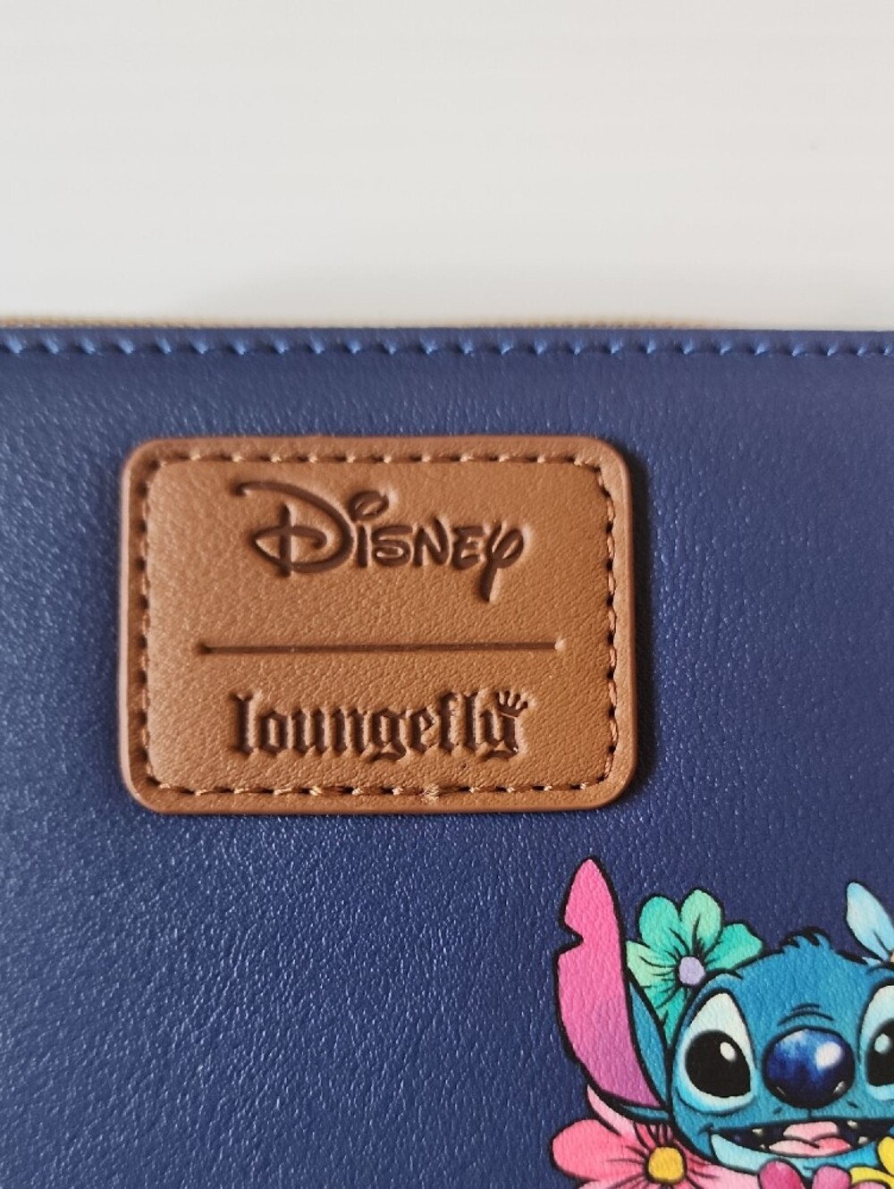 Loungefly Blue Stitch Floral Zip Wallet. - Picture 2 of 12
